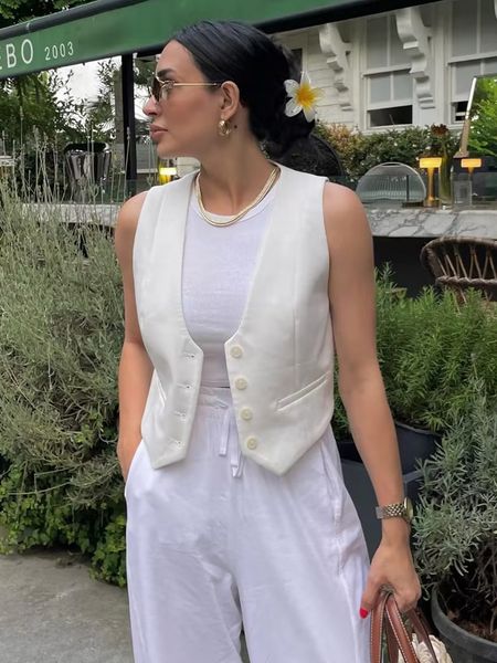 women's tanks camis sltnx fashion women's vest summer sleeveless vests for women chic v-neck single-breasted ladies white waistcoa
women's tanks camis sltnx fashion women's vest summer sleeveless vests for women chic v-neck single-breasted ladies white waistcoa