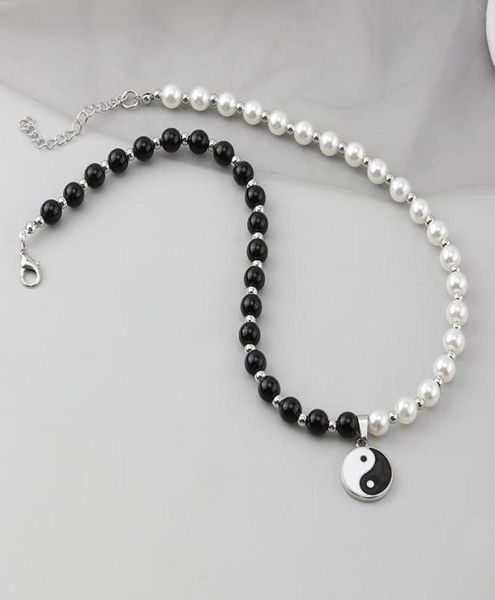 chokers round pearl beads yin yang taichi pendant stainless steel chain necklace couple jewelry women mens6314030, Golden;silver
chokers round pearl beads yin yang taichi pendant stainless steel chain necklace couple jewelry women mens6314030, Golden;silver