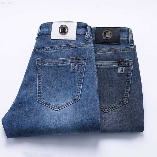 men's stretch regular fit spring fashion casual cotton denim pants male trousers jeans for men 230316 l230726, Blue
men's stretch regular fit spring fashion casual cotton denim pants male trousers jeans for men 230316 l230726, Blue