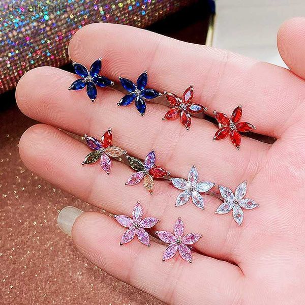 huitan fashion fresh flower stud earrings for girls colorful cubic zirconia simple stylish women earrings party wedding jewelry l230620, Golden;silver
huitan fashion fresh flower stud earrings for girls colorful cubic zirconia simple stylish women earrings party wedding jewelry l230620, Golden;silver