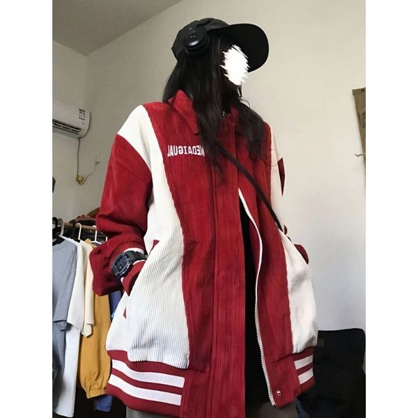 womens jackets deeptown corduroy baseball women harajuku fashion varsity vintage 90s preppy style oversized streetwear retro 230726, Black;brown
womens jackets deeptown corduroy baseball women harajuku fashion varsity vintage 90s preppy style oversized streetwear retro 230726, Black;brown