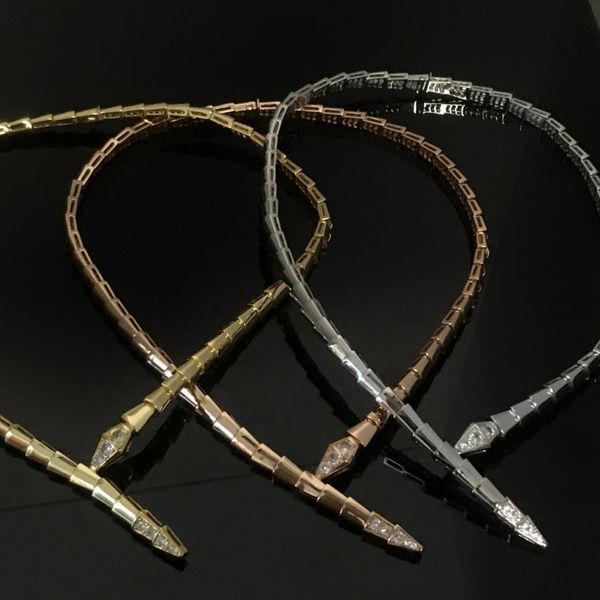 brand whole snake bone necklace classic designer jewelry for women rose gold and white gold pendant 316l titanium steel luxury brand chain p, Golden;silver
brand whole snake bone necklace classic designer jewelry for women rose gold and white gold pendant 316l titanium steel luxury brand chain p, Golden;silver