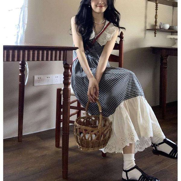 chengxins tiramisu lacy plaid dress for womens summer v neck sleeveless french long, Black;gray
chengxins tiramisu lacy plaid dress for womens summer v neck sleeveless french long, Black;gray