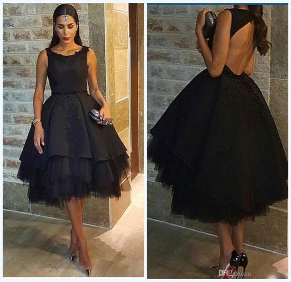 classic arabic black prom dresses beaded satin tulle petticoat prom ball gowns knee length hollow back party dresses evening 6450401
classic arabic black prom dresses beaded satin tulle petticoat prom ball gowns knee length hollow back party dresses evening 6450401
