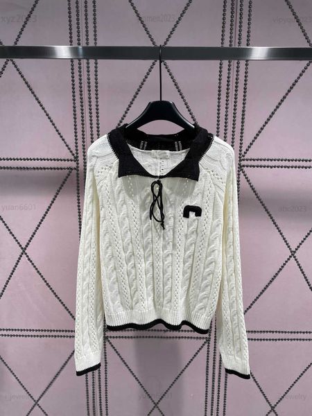 designer women clothing lace up decorative neckline sweater long sleeved lapel pullover hollow out knit shirt july20, White;black
designer women clothing lace up decorative neckline sweater long sleeved lapel pullover hollow out knit shirt july20, White;black