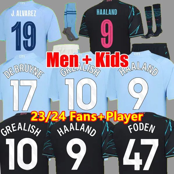 23 24 haaland soccer jerseys grealish mans alvarez fans player version de bruyne foden 2023 2024 rodrigo j.alvarez football shirt kids kit, Black;yellow
23 24 haaland soccer jerseys grealish mans alvarez fans player version de bruyne foden 2023 2024 rodrigo j.alvarez football shirt kids kit, Black;yellow