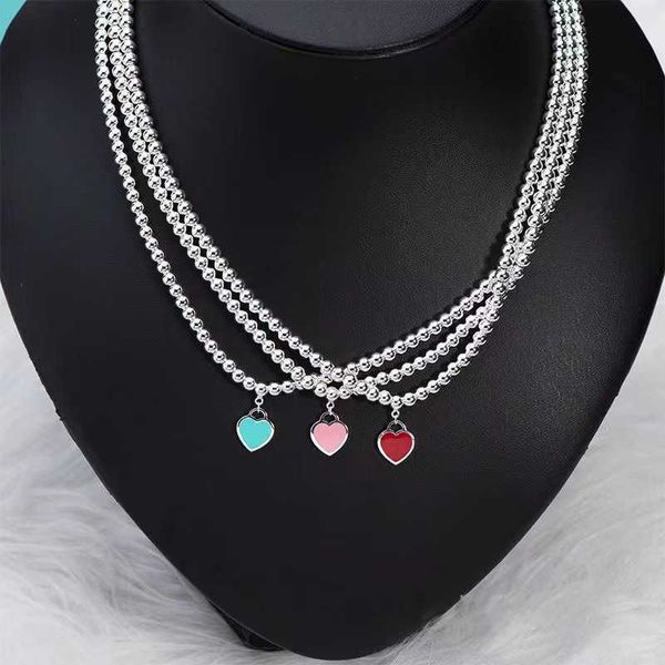versatile enamel love 925 silver tiffay necklace ins wind drop glue heart beads buddha peach female, Black
versatile enamel love 925 silver tiffay necklace ins wind drop glue heart beads buddha peach female, Black