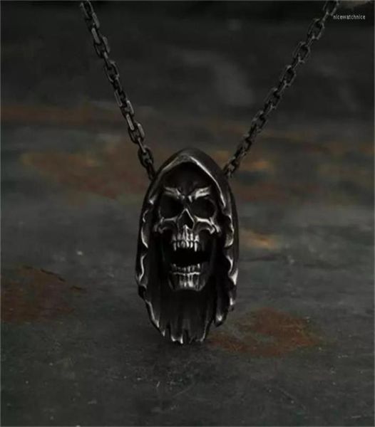 pendant necklaces vintage men039s stainless steel skull necklace gothic punk locomotive rider jewelry4897233, Silver 
pendant necklaces vintage men039s stainless steel skull necklace gothic punk locomotive rider jewelry4897233, Silver