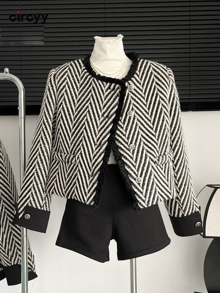 womens jackets circyy striped for women cropped coat autumn long sleeve oneck single breasted vintage fashion elegant coats 230726, Black;brown
womens jackets circyy striped for women cropped coat autumn long sleeve oneck single breasted vintage fashion elegant coats 230726, Black;brown