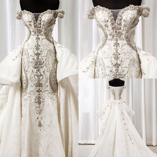 luxury mermaid crystal wedding dresses 2023 off the shoulder lace beads princess bridal gowns arabic dubai vestidos de novia customed, White
luxury mermaid crystal wedding dresses 2023 off the shoulder lace beads princess bridal gowns arabic dubai vestidos de novia customed, White
