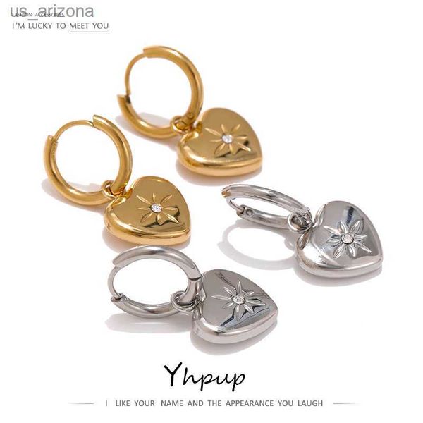 yhpup stainless steel heart huggie earrings stylish metal love hoop earrings for women girlfriend gift new l230620, Golden;silver
yhpup stainless steel heart huggie earrings stylish metal love hoop earrings for women girlfriend gift new l230620, Golden;silver