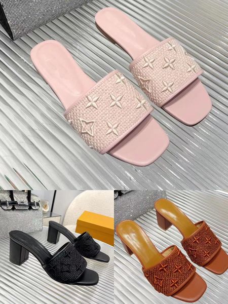 2023 paris women's luxury designer sandals and slippers fashion summer girls beach women's mid heels embroidered shoes, Black
2023 paris women's luxury designer sandals and slippers fashion summer girls beach women's mid heels embroidered shoes, Black