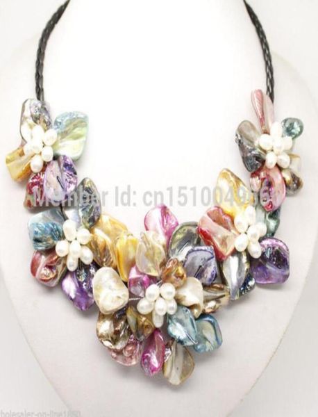 gtgtgtstunning multicolor freshwater pearl sea shell flower leather necklace 18quot7924641, Silver
gtgtgtstunning multicolor freshwater pearl sea shell flower leather necklace 18quot7924641, Silver