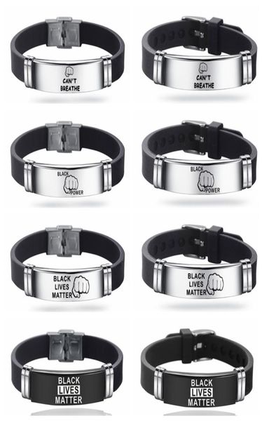 stainless steel silicone punk bracelet for men black lives matter i can039t breathe bracelet adjustable trendy wristband bracel7880681
stainless steel silicone punk bracelet for men black lives matter i can039t breathe bracelet adjustable trendy wristband bracel7880681