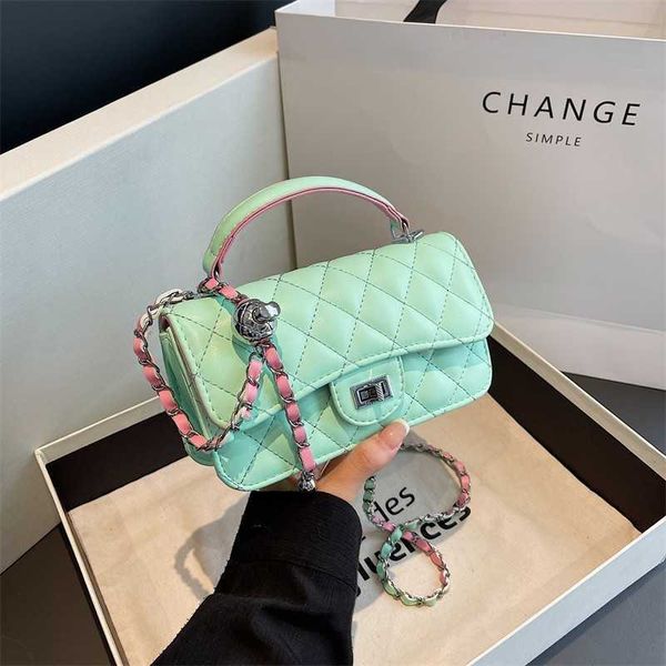 chain crossbody bag summer new fashion texture lattice small square bag casual handheld women's bag 0818
chain crossbody bag summer new fashion texture lattice small square bag casual handheld women's bag 0818