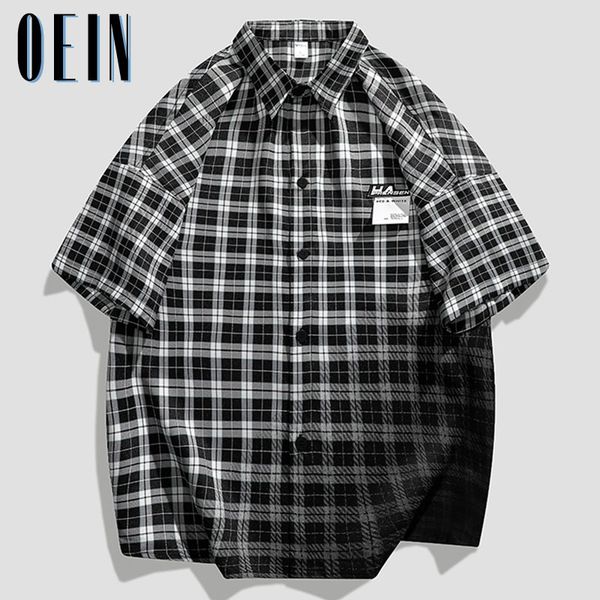 mens casual shirts men oversized cotton plaid shirt button up hip hop short sleeve korean harajuku clothing vintage ulzzang 230726, White;black
mens casual shirts men oversized cotton plaid shirt button up hip hop short sleeve korean harajuku clothing vintage ulzzang 230726, White;black