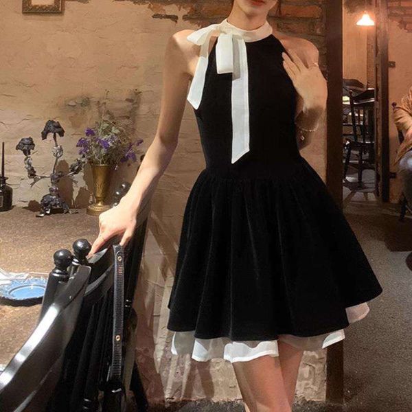 pingyou deluna sleeveless hanging dress womens short temperament summer, Black;gray
pingyou deluna sleeveless hanging dress womens short temperament summer, Black;gray