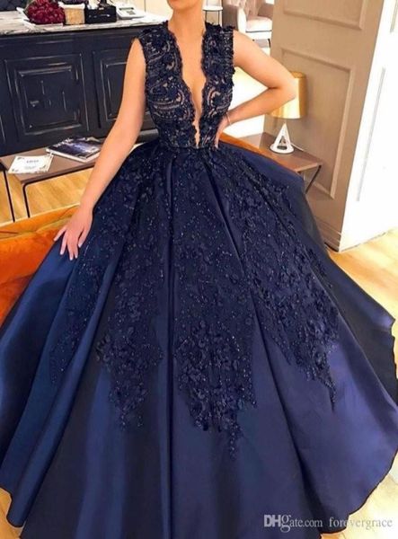 2019 dark blue prom dress plunging v neck long formal holidays wear graduation evening party pageant gown custom made p1610091, Black
2019 dark blue prom dress plunging v neck long formal holidays wear graduation evening party pageant gown custom made p1610091, Black