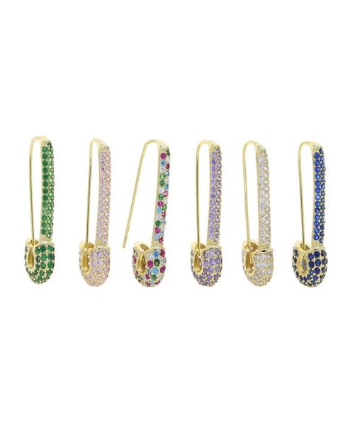 whole rainbow colorful wedding earring paved white pink green blue cz unique paperclip safety pin stud earings women fashion j7557255, Golden;silver
whole rainbow colorful wedding earring paved white pink green blue cz unique paperclip safety pin stud earings women fashion j7557255, Golden;silver