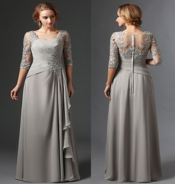 silver chiffon mother of the bride dresses aline 34 sleeves lace plus size long elegant groom mother039s dresses6710545, Black;red
silver chiffon mother of the bride dresses aline 34 sleeves lace plus size long elegant groom mother039s dresses6710545, Black;red