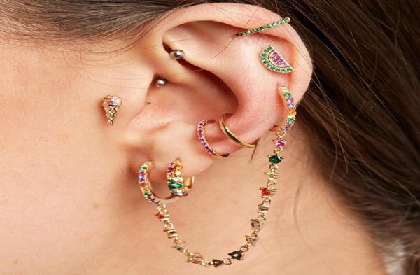 double piercing 2 hole earring jewelry gorgeous long cz tassel chain link small huggie hoop earrings fashion3325896, Golden;silver
double piercing 2 hole earring jewelry gorgeous long cz tassel chain link small huggie hoop earrings fashion3325896, Golden;silver