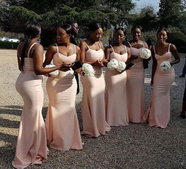 custom made african mermaid chiffon long bridesmaid dresses 2019 new spaghetti straps sleeveless fitted floor length bridemaid 5359818, White;pink 
custom made african mermaid chiffon long bridesmaid dresses 2019 new spaghetti straps sleeveless fitted floor length bridemaid 5359818, White;pink