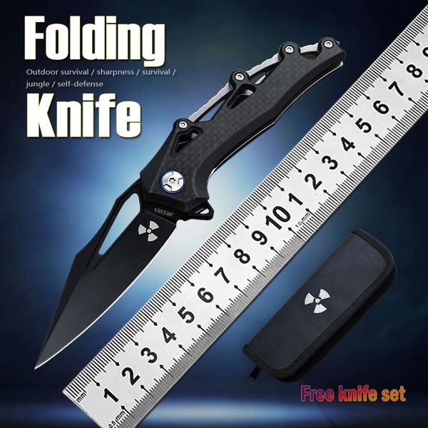 new tactical d2 steel + black carbon fiber handle outdoor sharp folding knife fruit knife camping hunting multifunctional wild survival edc
new tactical d2 steel + black carbon fiber handle outdoor sharp folding knife fruit knife camping hunting multifunctional wild survival edc