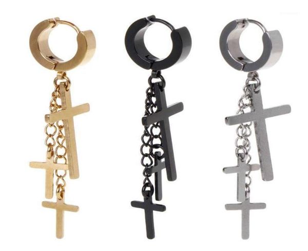 stud 1pc design punk earrings cross pendant dangle long drop chain tassel titanium steel women men jewelry charms brincos hanging15117771, Golden;silver
stud 1pc design punk earrings cross pendant dangle long drop chain tassel titanium steel women men jewelry charms brincos hanging15117771, Golden;silver