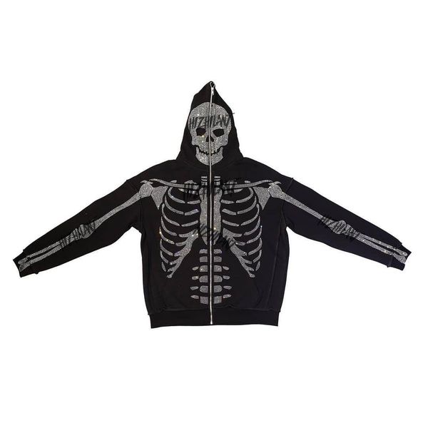 rhinestone zip up skull and crossbones hoodie y2k grunge men's large sweatshirt euro american punk harajuku long sleeve sweatshirt, Black
rhinestone zip up skull and crossbones hoodie y2k grunge men's large sweatshirt euro american punk harajuku long sleeve sweatshirt, Black