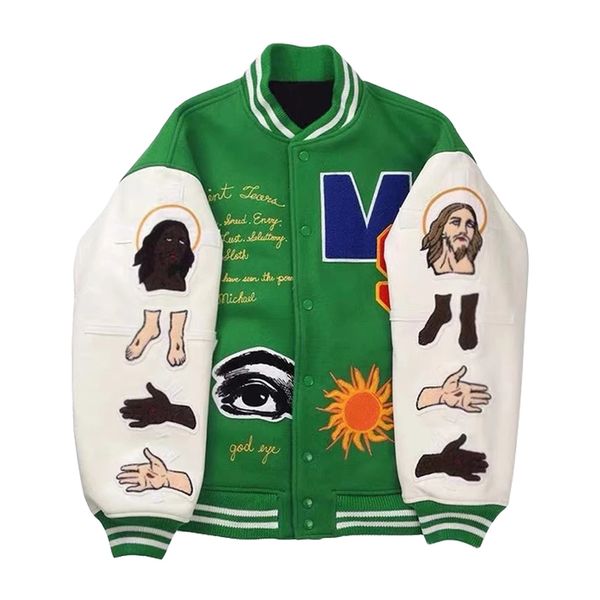 mens jackets brand green baseball men embroidery patchwork letter college varsity jacket vintage bomber coat couples m2xl streetwear 230725, Black;brown
mens jackets brand green baseball men embroidery patchwork letter college varsity jacket vintage bomber coat couples m2xl streetwear 230725, Black;brown