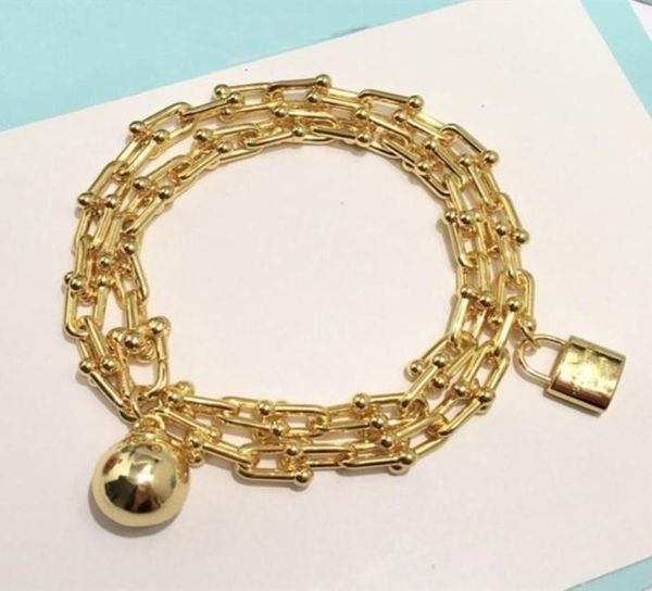 charm bracelets s925sterling silvers hardwear tworow clavicle chain lock ball logo bracelet11 highend women039s jewelry va6863245, Golden;silver
charm bracelets s925sterling silvers hardwear tworow clavicle chain lock ball logo bracelet11 highend women039s jewelry va6863245, Golden;silver