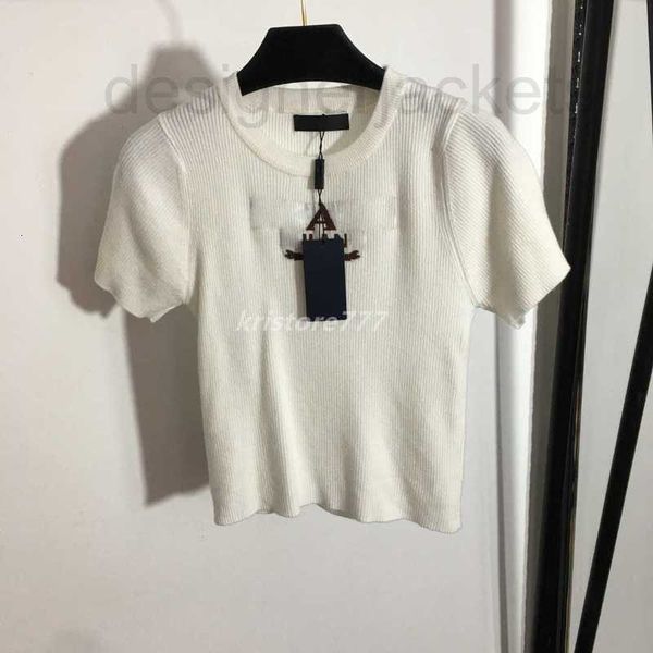 women's t-shirt women summer knit tee designer with letter pattern runway girls crop viscose t shirts clothing high end brand elastici, White
women's t-shirt women summer knit tee designer with letter pattern runway girls crop viscose t shirts clothing high end brand elastici, White