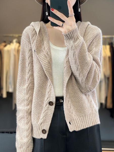 women's knits tees wool hooded cardigan sweater women long sleeve korean style loose coat mujer knitwear button autumn knitted jacket c, White
women's knits tees wool hooded cardigan sweater women long sleeve korean style loose coat mujer knitwear button autumn knitted jacket c, White