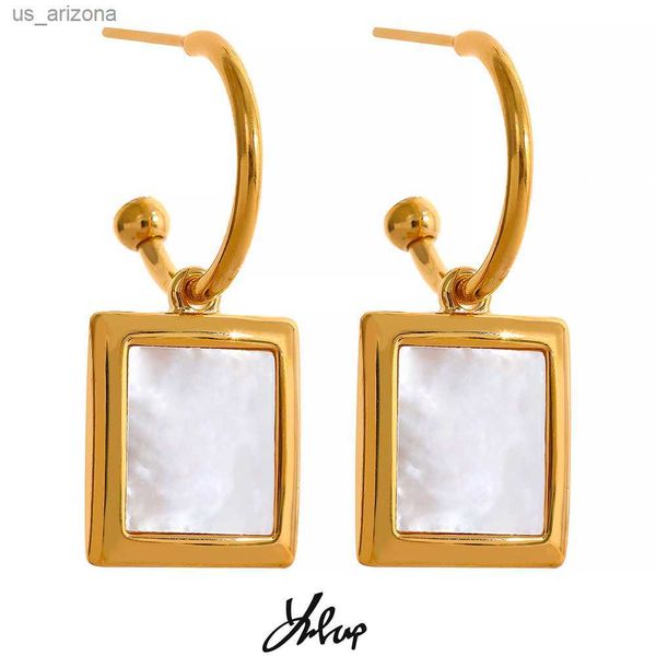yhpup minimalist natural shell stainless steel square drop dangle earrings stylish charm jewelry korean women aretes de mujer l230620, Golden;silver
yhpup minimalist natural shell stainless steel square drop dangle earrings stylish charm jewelry korean women aretes de mujer l230620, Golden;silver