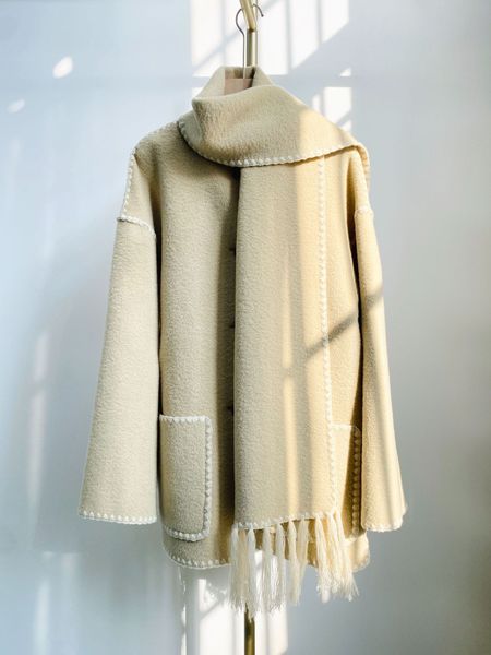 women's jacketswomen wool shawl collared single breasted embroidered coat toteme, Black;brown
women's jacketswomen wool shawl collared single breasted embroidered coat toteme, Black;brown