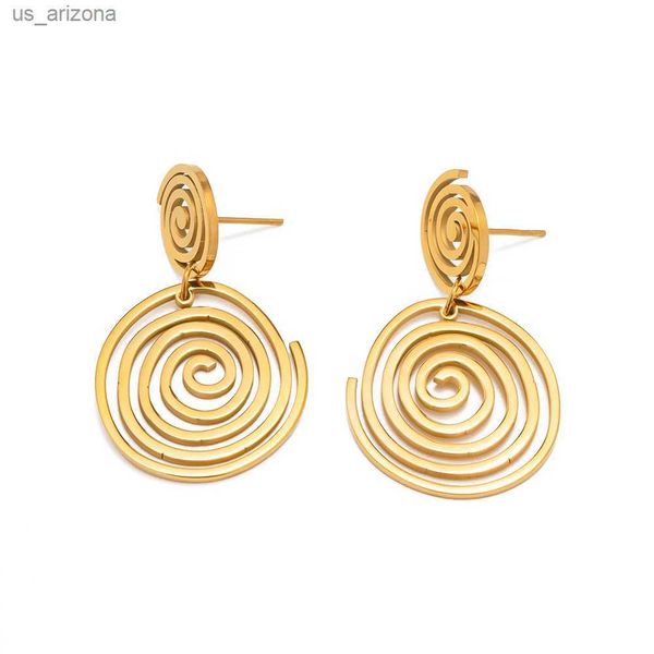 youthway unique 18k stainless steel drop earrings 18k gold plated texture stylish jewelry bijoux femme l230620, Golden;silver
youthway unique 18k stainless steel drop earrings 18k gold plated texture stylish jewelry bijoux femme l230620, Golden;silver