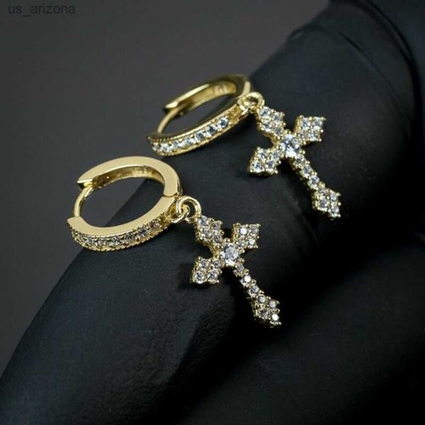 huitan simple stylish cross drop hoop earrings shiny cz women men personality accessories fashion jewelry l230620, Golden;silver
huitan simple stylish cross drop hoop earrings shiny cz women men personality accessories fashion jewelry l230620, Golden;silver
