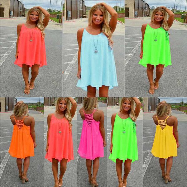 new fashion casual dresses women summer sleeveless evening party beach dress short chiffon mini boho womens clothing apparel 43, White;black 
new fashion casual dresses women summer sleeveless evening party beach dress short chiffon mini boho womens clothing apparel 43, White;black