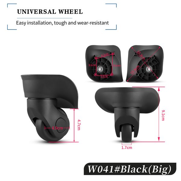 bag parts accessories hanluoke w041 trolley case luggage wheel universal travel suitcase rubber 230725, Black
bag parts accessories hanluoke w041 trolley case luggage wheel universal travel suitcase rubber 230725, Black