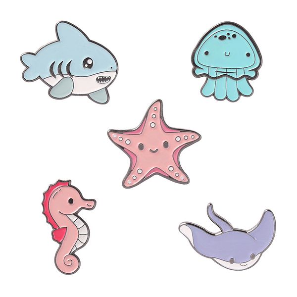 alloy enamel ocean animal brooches pin creative cartoon cute ocs starfish whale brooch pins lapel pins badge model accessories jewelry gift, Gray
alloy enamel ocean animal brooches pin creative cartoon cute ocs starfish whale brooch pins lapel pins badge model accessories jewelry gift, Gray