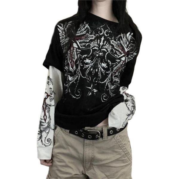 pants xingqing gothic women vintage graphic print patchwork long sleeve t shirts y2k dark academia aesthetic clothes streetwear, White
pants xingqing gothic women vintage graphic print patchwork long sleeve t shirts y2k dark academia aesthetic clothes streetwear, White