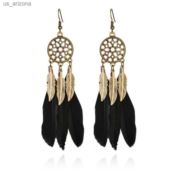 stylish bohemia earrings feather long design dream catcher earrings for women jewelry feather ornaments earring oorbellen bijoux, Golden;silver
stylish bohemia earrings feather long design dream catcher earrings for women jewelry feather ornaments earring oorbellen bijoux, Golden;silver