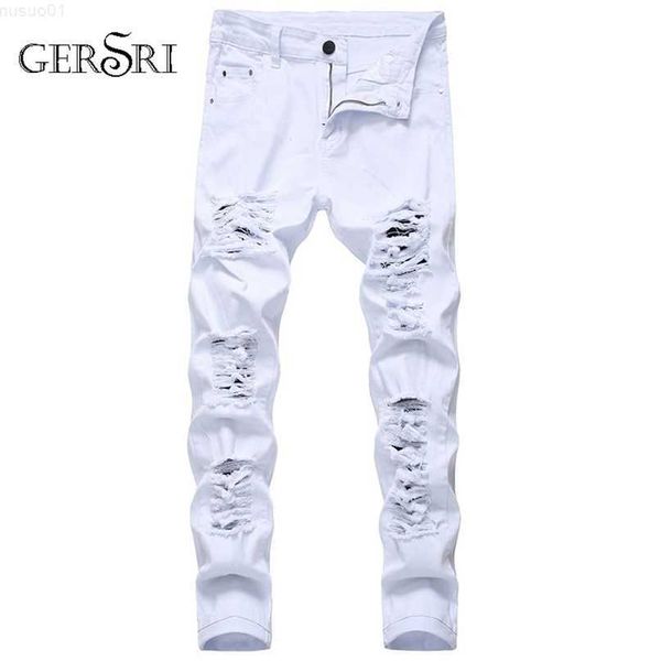 men's straight hole destruction trousers distressed jeans men denim fashion designer brand white pants male large size 220408 l230726, Blue
men's straight hole destruction trousers distressed jeans men denim fashion designer brand white pants male large size 220408 l230726, Blue