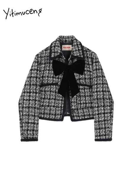 womens jackets yitimuceng woolen jacket for women autumn winter fashion long sleeve turn down collar bow chic vintage casual coats 230726, Black;brown
womens jackets yitimuceng woolen jacket for women autumn winter fashion long sleeve turn down collar bow chic vintage casual coats 230726, Black;brown