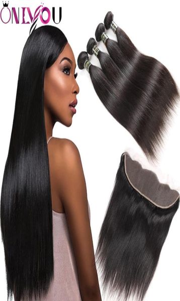 onlyou hair vendors brazilian straight body wave 4 bundles with frontal ear to ear unprocessed virgin hair extensions human hair b4864555, Black;brown
onlyou hair vendors brazilian straight body wave 4 bundles with frontal ear to ear unprocessed virgin hair extensions human hair b4864555, Black;brown