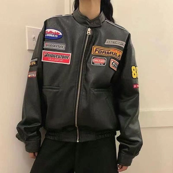 womens jackets american high street seal baseball uniform ins jacket spring hong kong trend brand pu leather couple thickened 230726, Black;brown
womens jackets american high street seal baseball uniform ins jacket spring hong kong trend brand pu leather couple thickened 230726, Black;brown