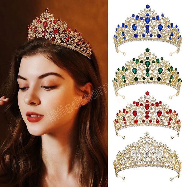 luxury elegant crystal crown hair accessories tiara for women party red blue green rhinestone bridal crown hair jewelry, White;golden
luxury elegant crystal crown hair accessories tiara for women party red blue green rhinestone bridal crown hair jewelry, White;golden