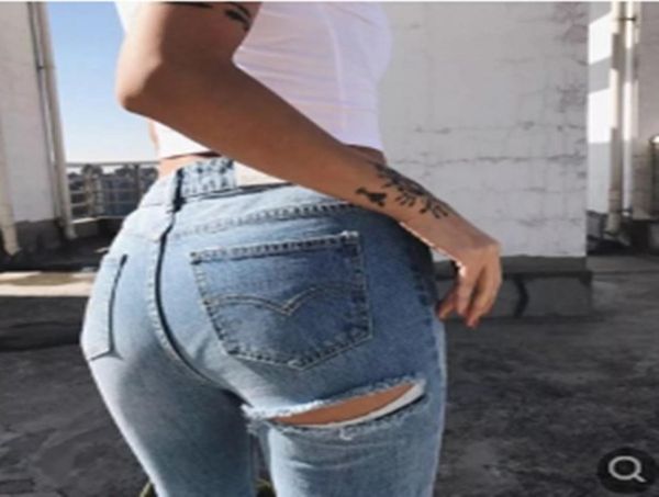 2017 european personality exaggeration holes jeans high waist jeans hole in buttocks women street snap cowboy pants9863926, Blue
2017 european personality exaggeration holes jeans high waist jeans hole in buttocks women street snap cowboy pants9863926, Blue