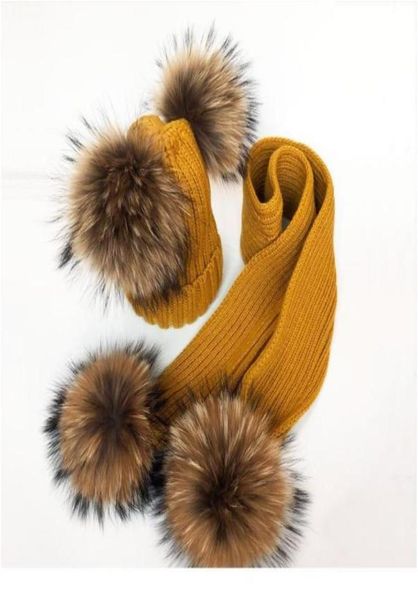 2020 parentchild caps cute baby pompom winter hat scarf sets real natural fur ball caps mother kids warm knitted hats qylsvn2363561912273
2020 parentchild caps cute baby pompom winter hat scarf sets real natural fur ball caps mother kids warm knitted hats qylsvn2363561912273