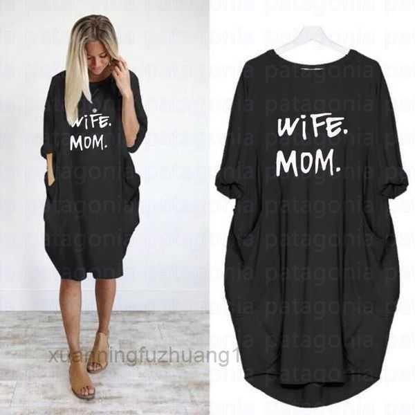 wife mom summer dresses fashion round shirt long sleeve sundress slim dress plus ecxu, White;black
wife mom summer dresses fashion round shirt long sleeve sundress slim dress plus ecxu, White;black